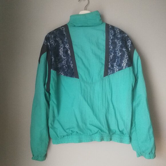 Vintage colourblock windbreaker light jacket blue teal Zellers - Picture 3 of 12